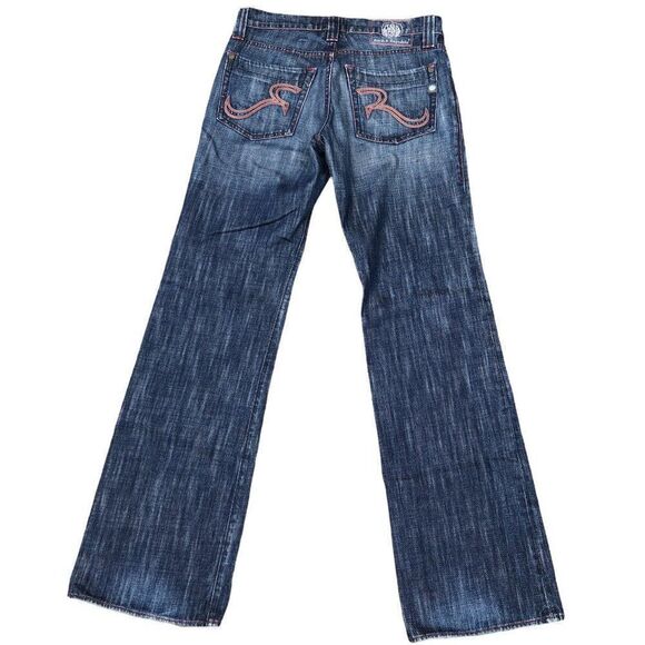 Rock & Republic Embroidered Jeans Size 31 FLOYD BLue - Picture 3 of 10